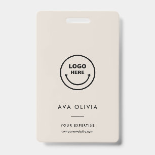 Minimal Professional Logo Company Name ID Sand Badge