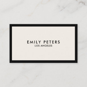 Minimal Professional Luxury Black Ivory Chic Business Card