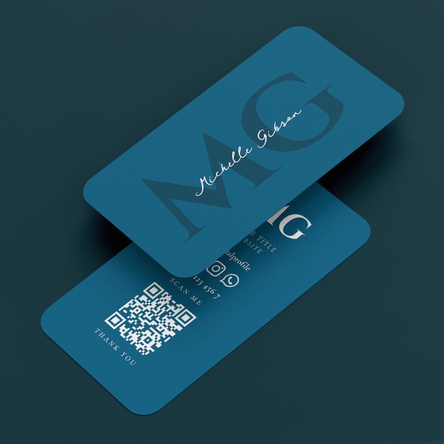 Minimal Professional Ocean Blue Business Card (Minimal Professional Ocean Blue Business Card
)