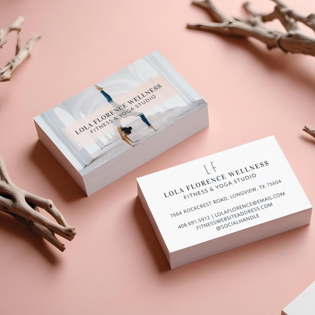 Minimal & Professional Photo Yoga Studio Fitness Business Card (Minimal & Professional Photo Yoga Studio Fitness Business Card)
