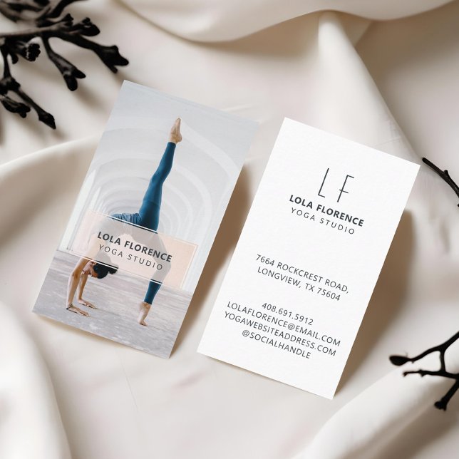 Minimal & Professional Photo Yoga Studio Fitness Business Card (Minimal & Professional Photo Yoga Studio Fitness Business Card)