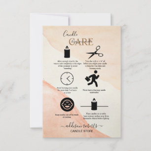 Minimal Professional Terracota Candle Care   Thank Thank You Card