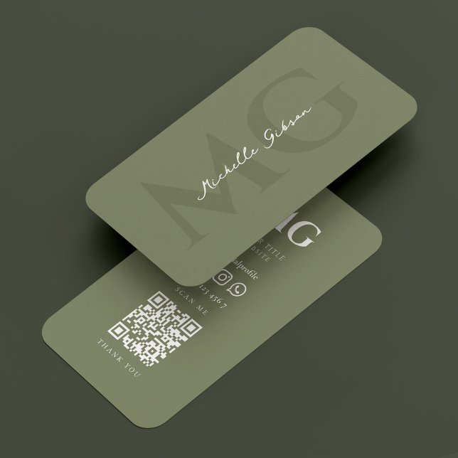 Minimal Professional Therapist Sage  Business Card (Minimal Professional Therapist Sage Business Card
)