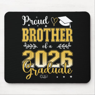Minimal Proud Brother Class 2026 Graduate Mouse Pad