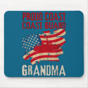 Minimal Proud Coast Guard Grandma Military Mouse Pad