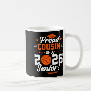 Minimal Proud Cousin 2026 Senior Basketball Coffee Mug