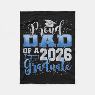 Minimal Proud Dad Senior 2026 Class Fleece Blanket