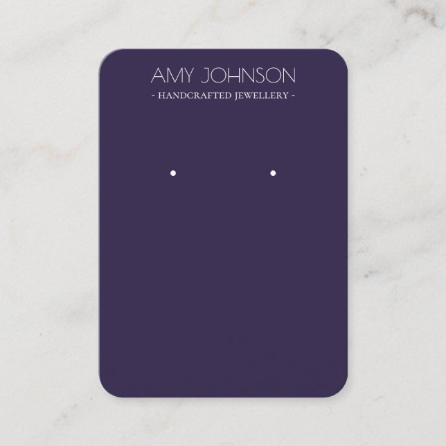 Minimal Purple Earring display cards (Front)