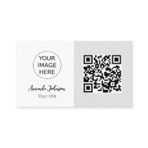 Minimal QR Code Online Business Card with Logo