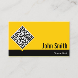 Minimal QR Code Vocalist Business Card