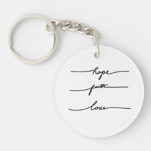 Minimal quote sticker typography, hand drawn bab key ring