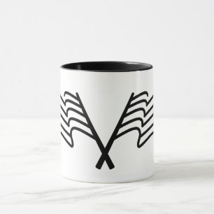 Minimal Racing Flag Sport Waving Mug