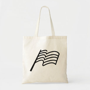 Minimal Racing Flag Sport Waving Tote Bag