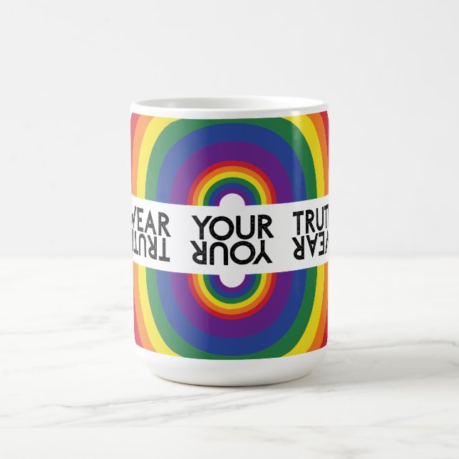 Minimal Rainbow Arch Modern Colourful Statement  Coffee Mug (Center)