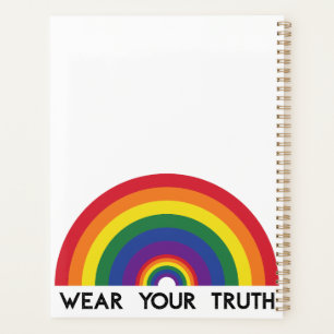 Minimal Rainbow Arch Modern Colourful Statement Planner
