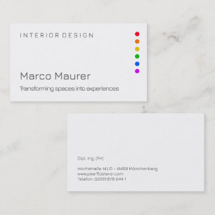 Minimal Rainbow Business Card with Pride Colours