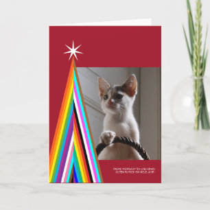 Minimal Rainbow Christmas Holiday Card