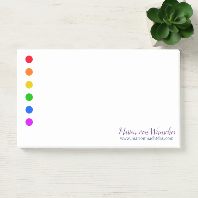 Minimal Rainbow Dots Line Template Notes (Office)