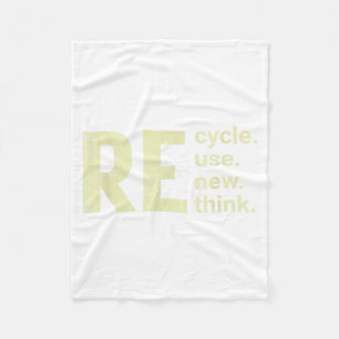 Minimal Re Cycle Use New Think Fleece Blanket