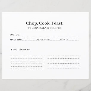 Minimal Recipe Binder Enclosure Design