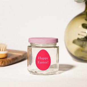 Minimal red and pink egg Easter Sticker