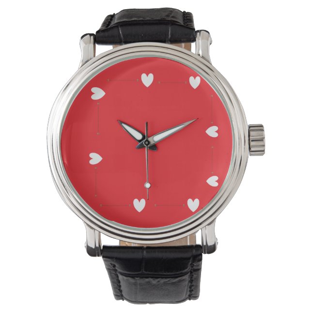 Minimal Red Heart Watch – Elegant Love Design (Front)