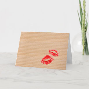 Minimal Red Lip Print Card