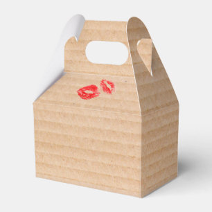 Minimal Red Lip Print Favour Box