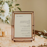 Minimal Retro Cream Typewriter Custom Wedding Menu<br><div class="desc">Retro Minimalist Typewriter Font Custom Wedding Menu in Cream</div>
