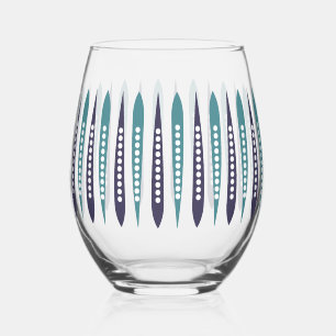 Minimal Retro Design Drinkware Set Stemless Wine Glass