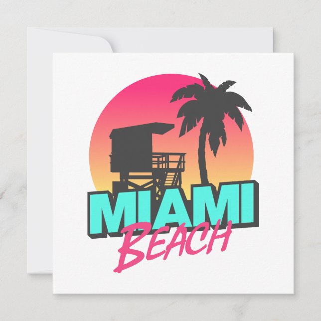 Minimal Retro Miami Beach Lettering (Front)