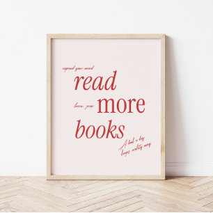 Minimal Retro Typography Book Lover Poster