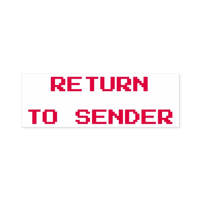 Minimal "RETURN TO SENDER" Rubber Stamp (Design)