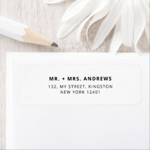 Minimal Ring in the New Year Engagement Christmas Return Address Label