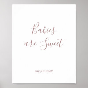 Minimal Rose Gold Babies Are Sweet Treat Poster
