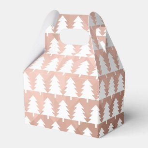 Minimal rose gold geometric xmas trees  favour box