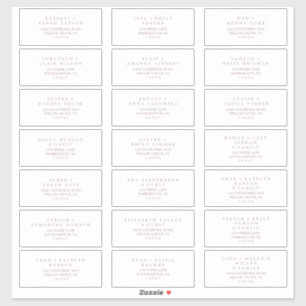 Minimal Rose Gold Typography Guest Address Labels