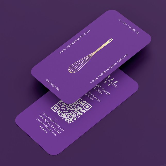 Minimal Royal Purple Baker Caterer Chef Whisk Business Card (Minimal Royal Purple Baker Caterer Chef Whisk Business Card
☆★
☆★
☆★
☆★
☆★
4.8 out of 5 stars rating)