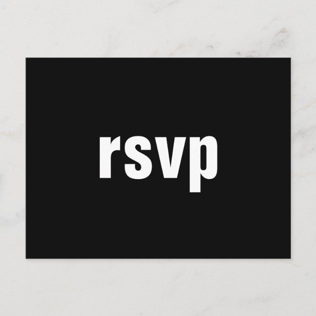 Minimal "rsvp" Postcard (Front)