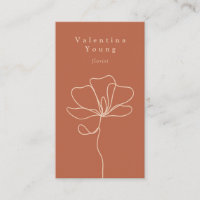 Minimal rust orange fine art floral chic elegant