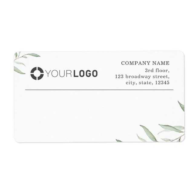 Minimal rustic greenery logo business shipping (Front)