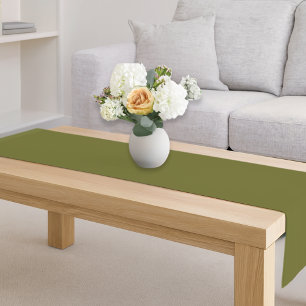 minimal Rustic olive Green Farmhouse christmas Short Table Runner