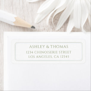 Minimal Sage Blue Return Address Label