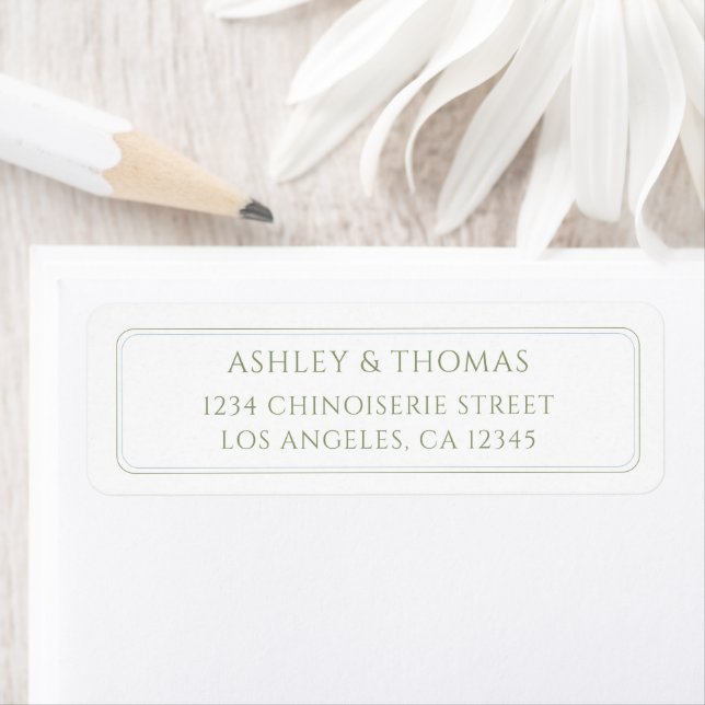 Minimal Sage Blue Return Address Return Address Label (Insitu)