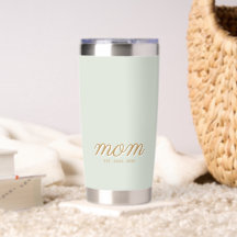 Minimal Sage Green & Gold Script Mum Established