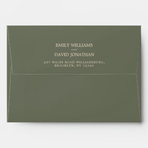 Minimal Sage Green Simple Elegant  Envelope