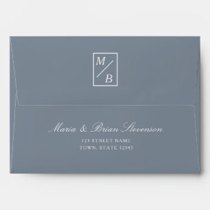 Minimal Sage Green Wedding Envelope