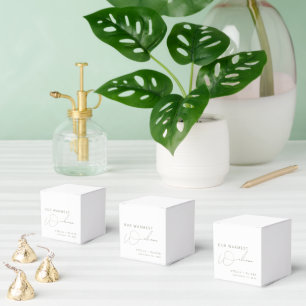Minimal Sage Green Welcome Wedding Favour Box