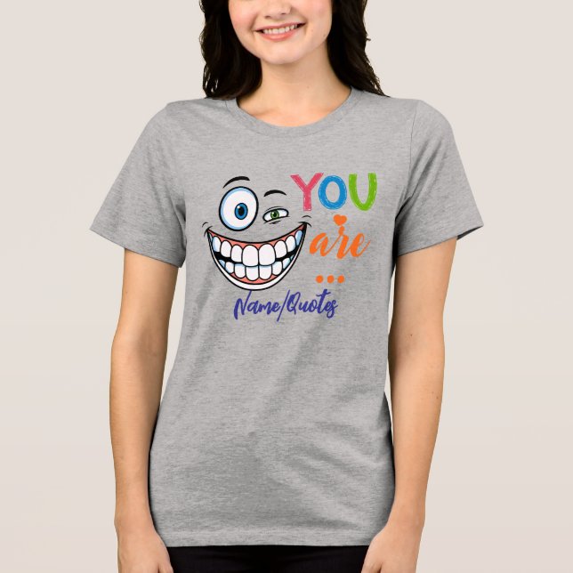 Minimal Sarcastic Quote Tri-Blend Shirt (Front)