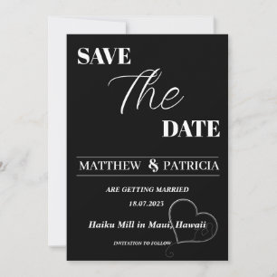Minimal Save the Date E-invite Invitation